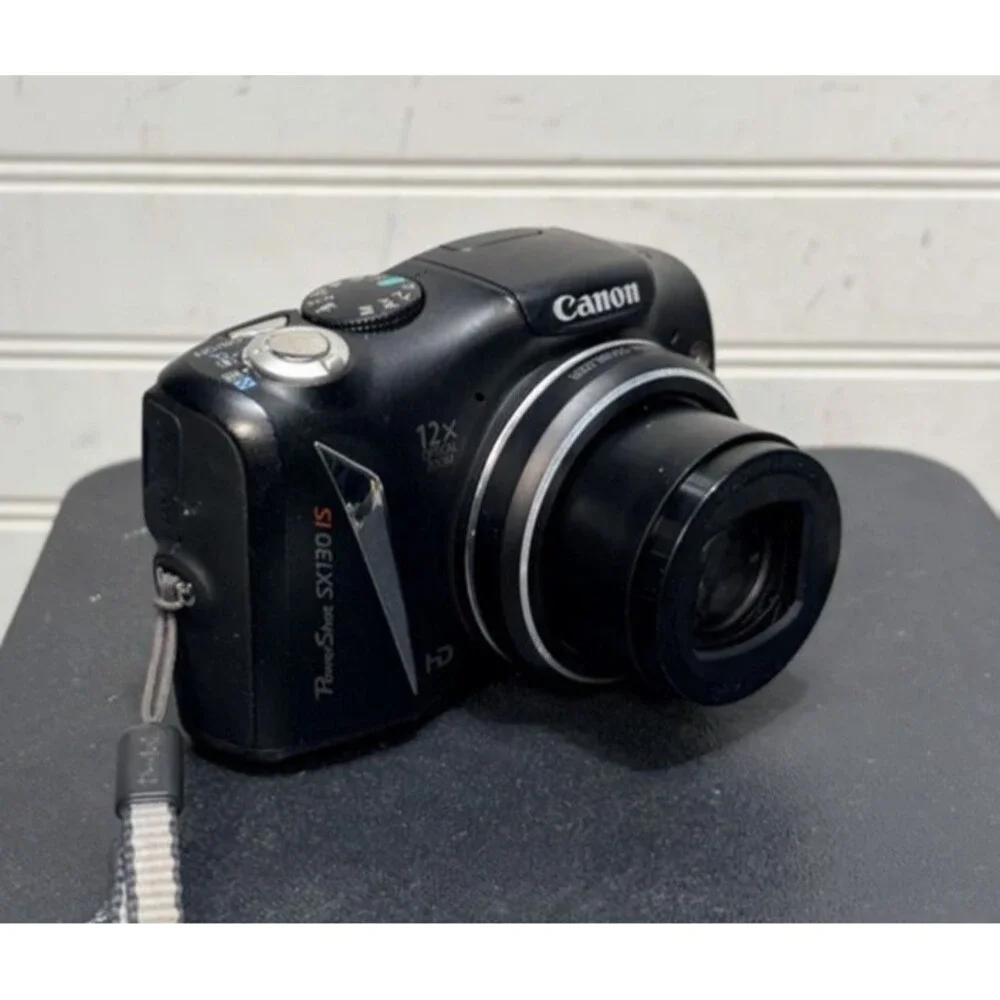 Canon PowerShot SX130 IS 12.1MP Digital Camera in Box SD Card **tested**